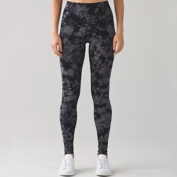 Lululemon Wunder Under Pant (Hi-Rise) Shibori Black Dark Carbon - Picture 1 of 8